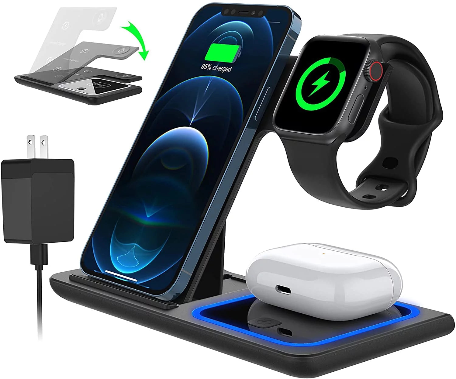 3 in 1 18w Wireless Charger for iPhone, Apple Watch and AirPods