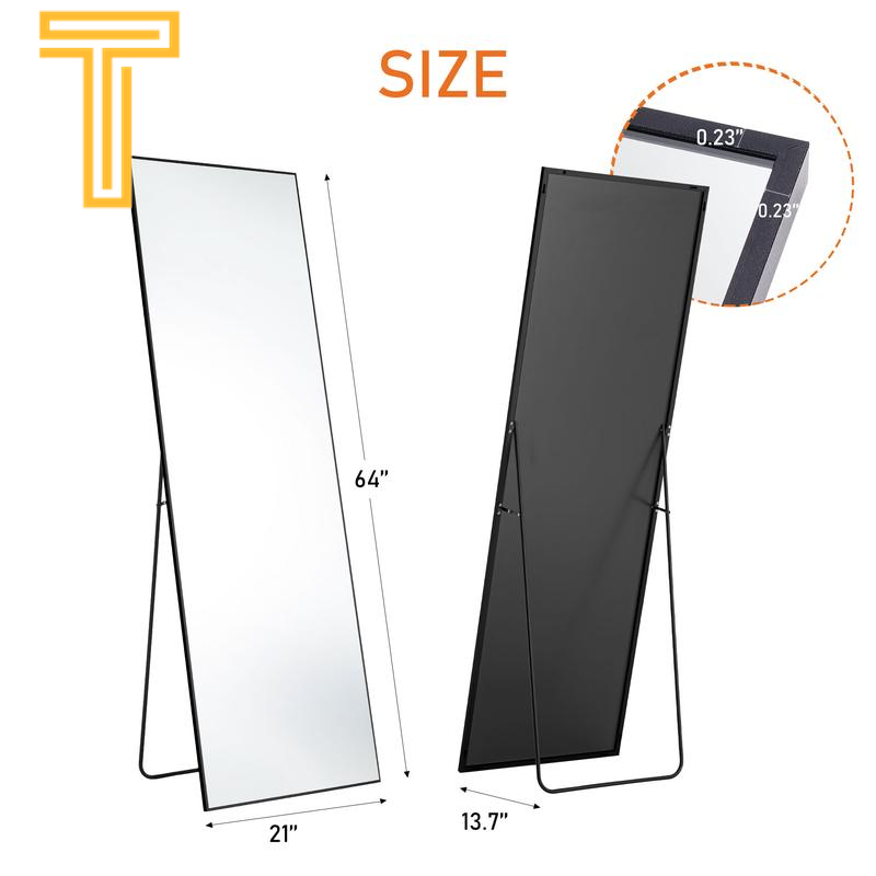 Large Standing Mirror with Stand