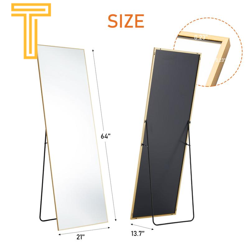 Large Standing Mirror with Stand