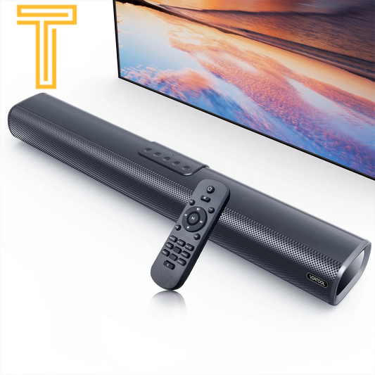 2.1Ch Sound Bars for TV, Soundbar with Subwoofer, Wired & Wireless Bluetooth 5.0 3D Surround Speakers, Optical/Hdmi/Aux/Rca/Usb Connection, Wall Mountable