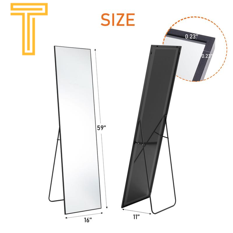 Large Standing Mirror with Stand