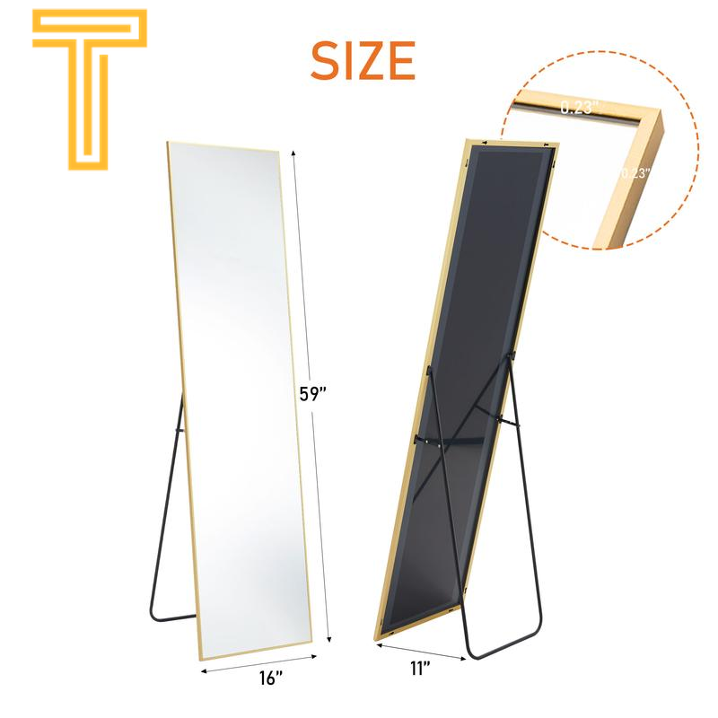 Large Standing Mirror with Stand