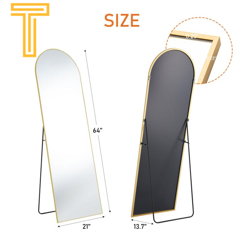 Large Standing Mirror with Stand